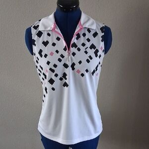 IZOD White Sleeveless Polo Cool FX